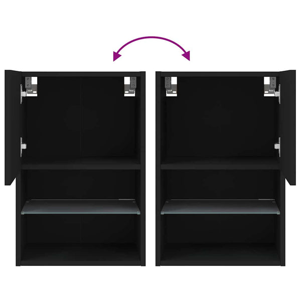 TV-Schrank Schwarz mit LED 40,5cm