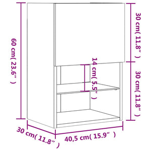 TV-Schrank Schwarz mit LED 40,5cm
