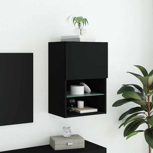 TV-Schrank Schwarz mit LED 40,5cm