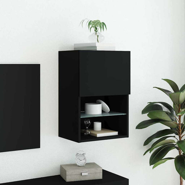 TV-Schrank Schwarz mit LED 40,5cm