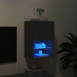 TV-Schrank Schwarz mit LED 40,5cm