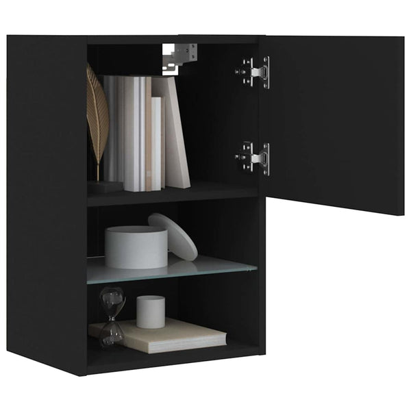 TV-Schrank Schwarz mit LED 40,5cm