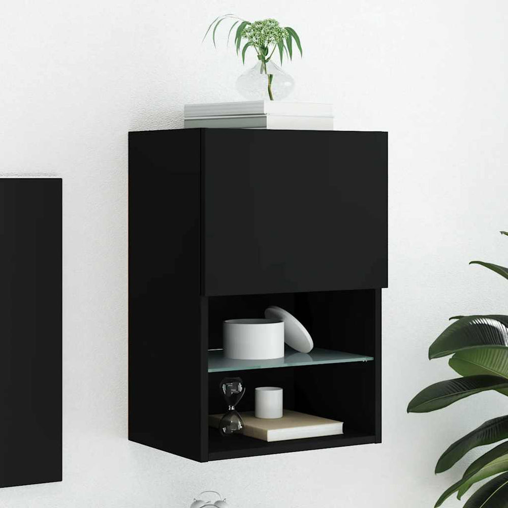 TV-Schrank Schwarz mit LED 40,5cm