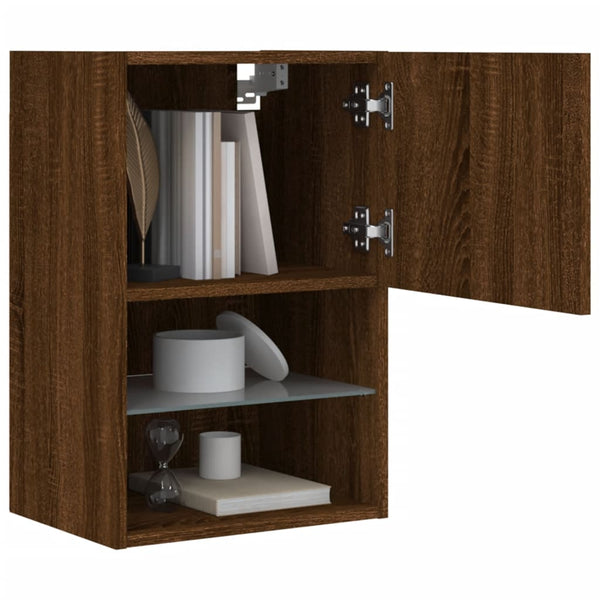 TV-Schrank Braun Eiche mit LED