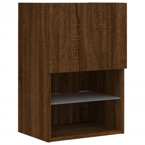 TV-Schrank Braun Eiche mit LED