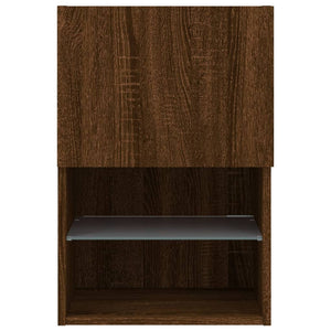 TV-Schrank Braun Eiche mit LED