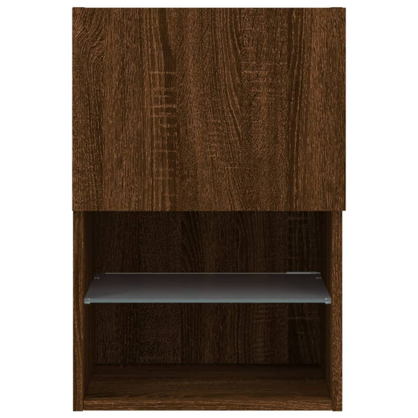 TV-Schrank Braun Eiche mit LED