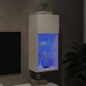 TV-Schrank Weiß mit LED 40,5x30x90 cm