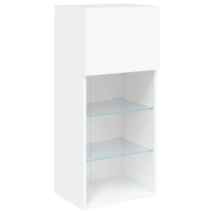 TV-Schrank Weiß mit LED 40,5x30x90 cm