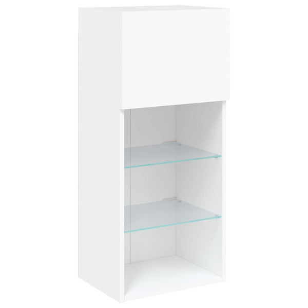 TV-Schrank Weiß mit LED 40,5x30x90 cm