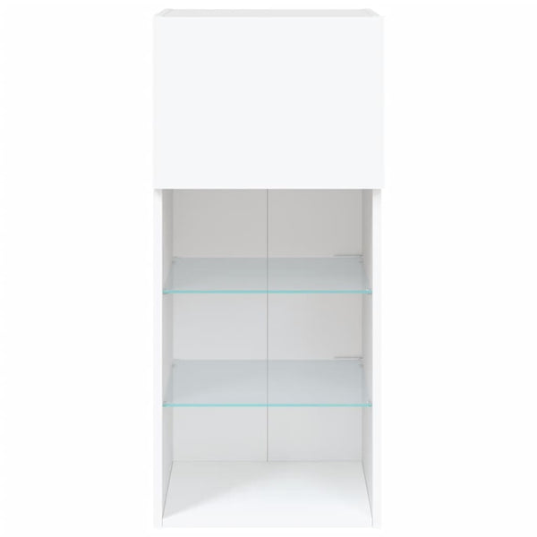 TV-Schrank Weiß mit LED 40,5x30x90 cm