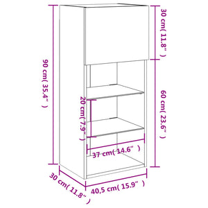 TV-Schränke mit LED-Beleuchtung, 2er-Set, Weiß
