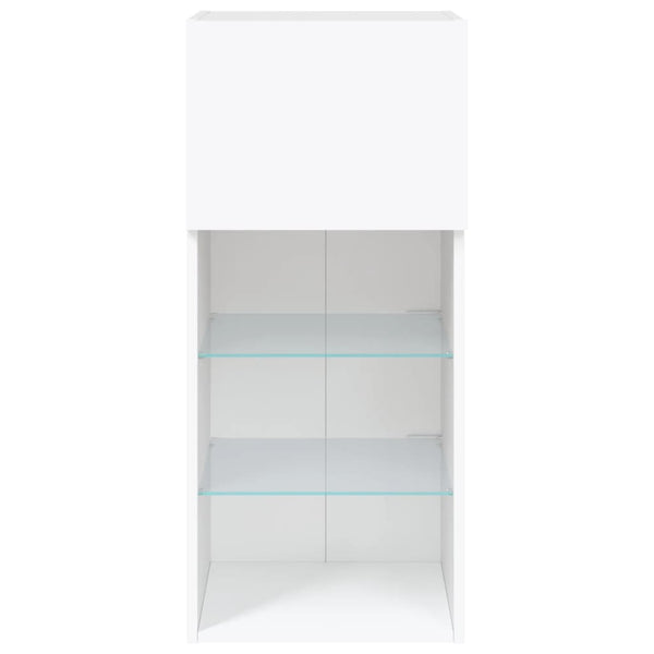 TV-Schränke mit LED-Beleuchtung, 2er-Set, Weiß