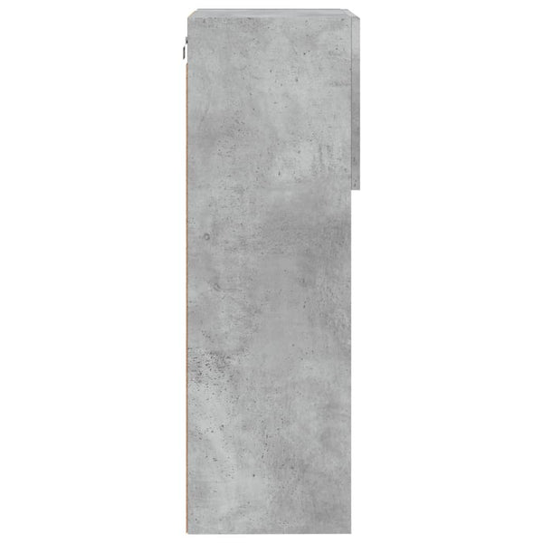 vidaXL Meuble TV avec lumières LED gris béton 40,5x30x90 cm