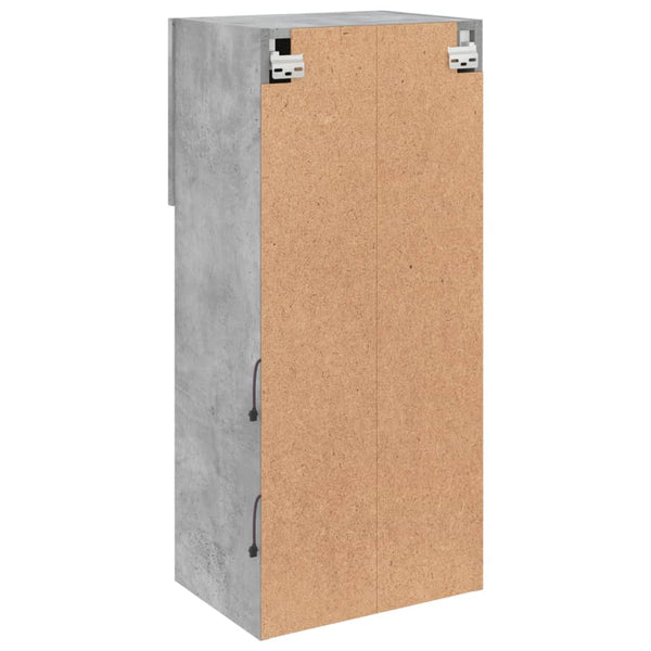 vidaXL Meuble TV avec lumières LED gris béton 40,5x30x90 cm