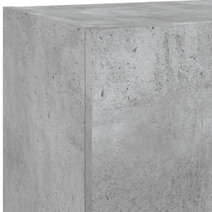 vidaXL Meuble TV avec lumières LED gris béton 40,5x30x90 cm