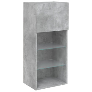 TV-Schränke mit LED Betongrau 40,5x30x90 cm, 2er-Set