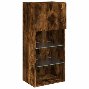 TV-Schrank mit LED Räuchereiche 90 cm