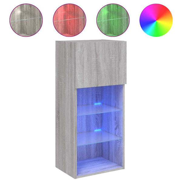TV-Schrank Grau Sonoma mit LED