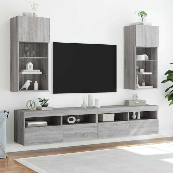 TV-Schrank Grau Sonoma mit LED