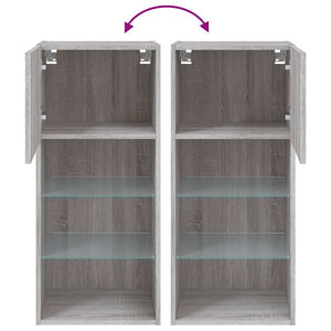 TV-Schrank Grau Sonoma mit LED