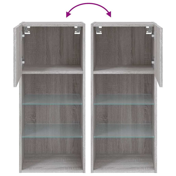 TV-Schrank Grau Sonoma mit LED