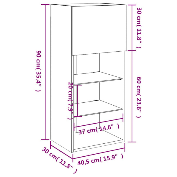 TV-Schrank Grau Sonoma mit LED