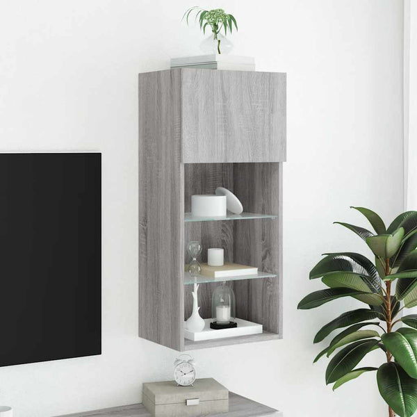 TV-Schrank Grau Sonoma mit LED