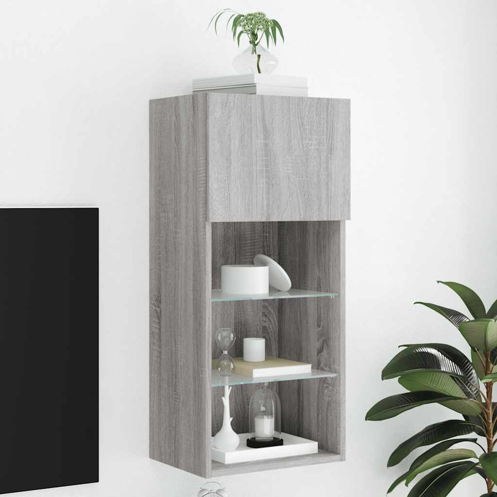 TV-Schrank Grau Sonoma mit LED