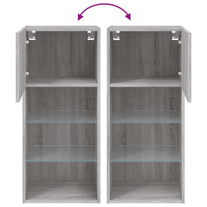 TV-Schränke mit LED-Leuchten Grau Sonoma