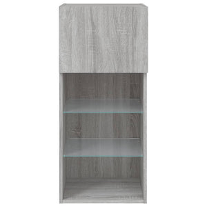 TV-Schränke mit LED-Leuchten Grau Sonoma