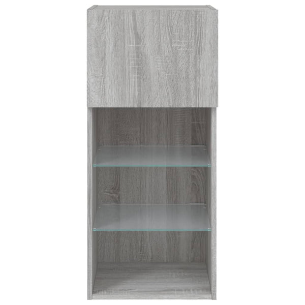 TV-Schränke mit LED-Leuchten Grau Sonoma