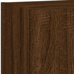 TV-Schrank mit LED Braun Eichen-Optik 90cm