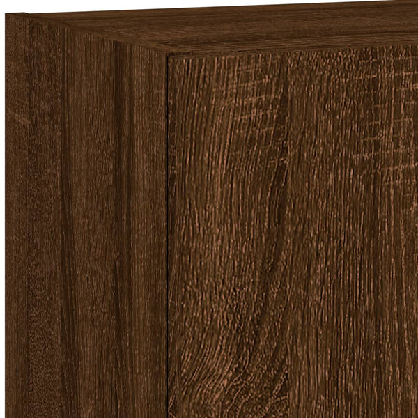 TV-Schrank mit LED Braun Eichen-Optik 90cm