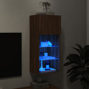 TV-Schrank mit LED Braun Eichen-Optik 90cm