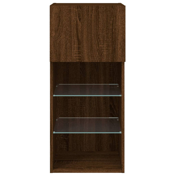 TV-Schrank mit LED Braun Eichen-Optik 90cm