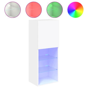 TV-Schrank Weiß mit LED-Leuchten
