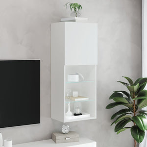TV-Schrank Weiß mit LED-Leuchten