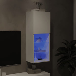 TV-Schrank Weiß mit LED-Leuchten