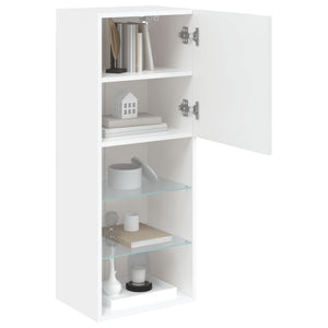 TV-Schrank Weiß mit LED-Leuchten