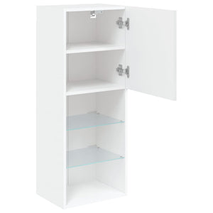 TV-Schrank Weiß mit LED-Leuchten