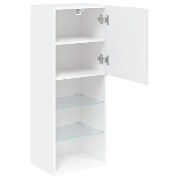TV-Schrank Weiß mit LED-Leuchten