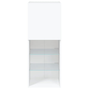TV-Schrank Weiß mit LED-Leuchten