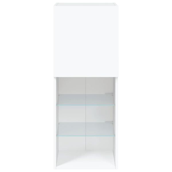 TV-Schrank Weiß mit LED-Leuchten