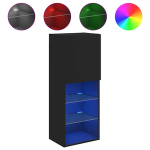 TV-Schrank mit LED Schwarz 102cm