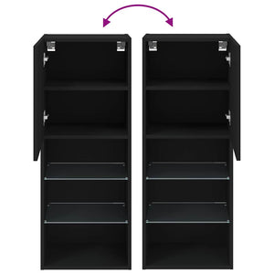 TV-Schrank mit LED Schwarz 102cm