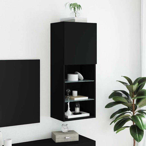 TV-Schrank mit LED Schwarz 102cm