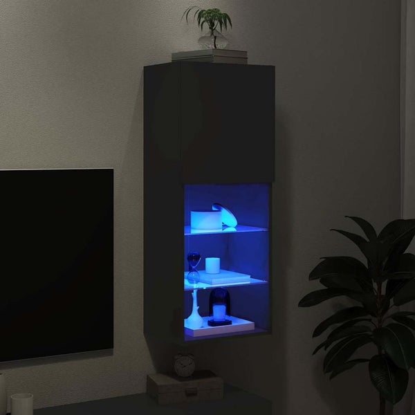 TV-Schrank mit LED Schwarz 102cm