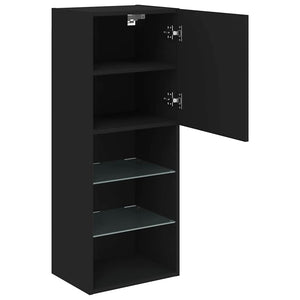 TV-Schrank mit LED Schwarz 102cm
