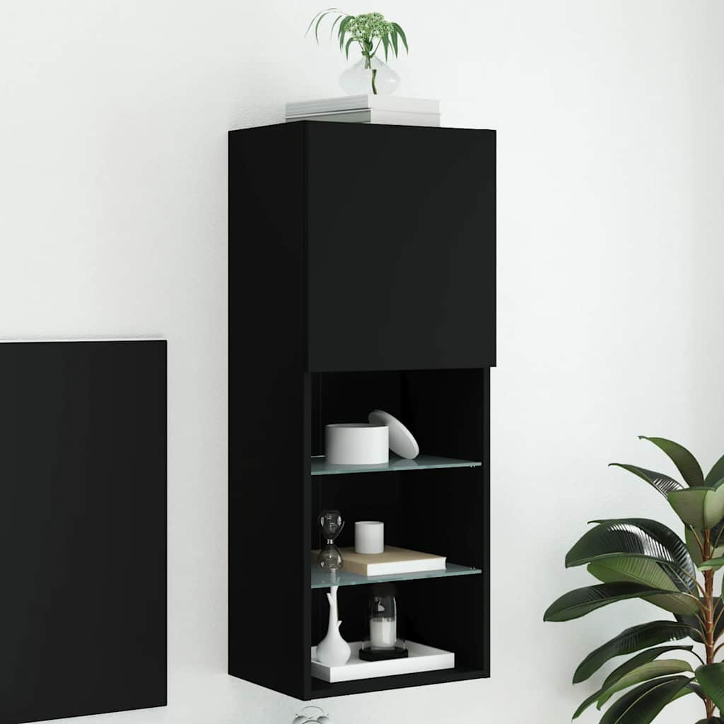 TV-Schrank mit LED Schwarz 102cm